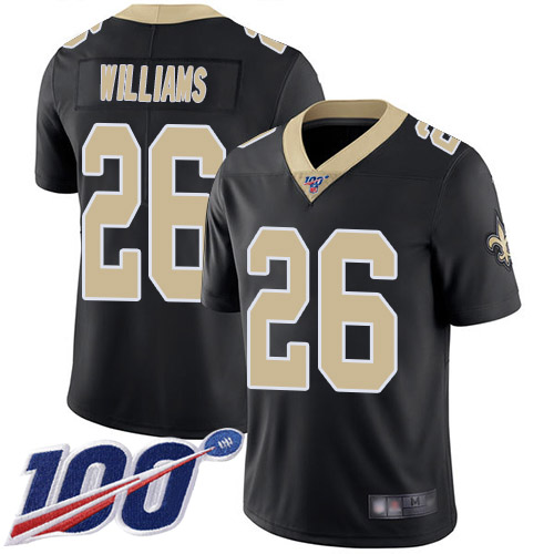Men New Orleans Saints Limited Black P J  Williams Home Jersey NFL Football #26 100th Season Vapor Untouchable Jersey->new orleans saints->NFL Jersey